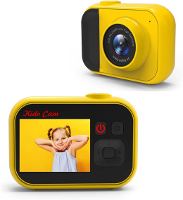 APARAT CYFROWY FOTOGRAFICZNY DLA DZIECI KAMERA 24Mpx KARTA 32GB żółty