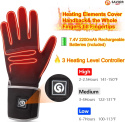 Podgrzewane rękawiczki zimowe unisex SAVIOR HEAT M/L wodoodporne dotyk