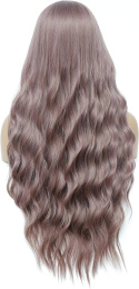 Peruka długie włosy mieszany fiolet damska syntetyczna 75cm fale