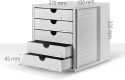 Organizer biurkowy z szufladami na dokumenty Han szafka SYSTEMBOX