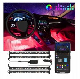Paski LED Ledy Govee H6113 WNĘTRZA AUTA Taśma kabiny samochodu oświetlenie