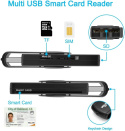 Czytnik kart chipowych pamięci USB A SD micro SD M2 MS SIM SMARTCARD