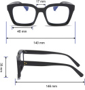 OKULARY +1,0 DO CZYTANIA KOMPUTERA 3 SZTUKI+ETUI ANTY-NIEBIESKIE