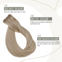 Doczepiane włosy 100% naturalne ludzkie 55cm 100g blond z pasemkami