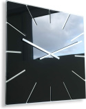 Duży nowoczesny zegar ścienny FLEXISTYLE EXACT 50cm czarny PL