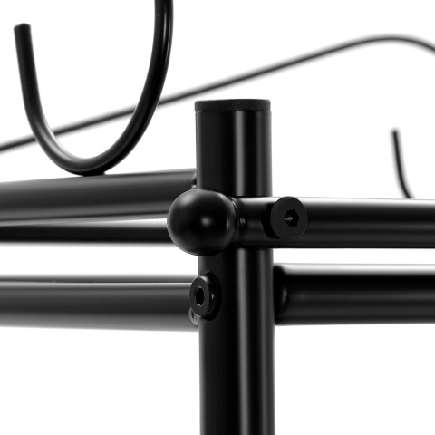 Szafa garderoba z zasłoną składana wieszak półki czarna SONGMICS DUŻA