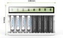 Szybka Ładowarka akumulatorków stacja ładująca Powerowl AA AAA NI-MH NI-CD