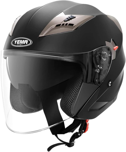 Kask motocyklowy Yema YM-627 rozmiar M czarny mat z szybą quad cross