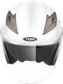 Kask motocyklowy Yema YM-627 rozmiar S BIAŁY z szybą quad cross