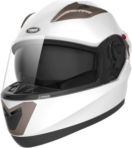 Kask motocyklowy Yema YM-829 rozmiar L BIAŁY z szybą quad cross