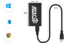 Mini podwójny adapter HDMI HD USB 3.0 dla komputerów Mac i Windows