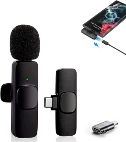 Bezprzewodowy mikrofon do smartfona USB typ C nagrywanie bez aplikacji