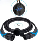 Kabel DasVolt EV/PHEV ‎DASVOLT AC-T2T2-11-5 Typ 2 IEC62196 16A 3,6kW 5m