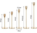 Świecznik Romadedi Zestaw 5 szt 19-34 cm żelazny złoto chrom dekoracja