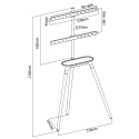 Drewniany Stojak Podłogowy Tripod na pod do Telewizora 32"-65" 40 kg