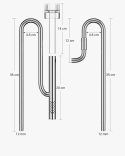 Wylewka do akwarium stalowa rurka ssąca ze skimmerem 12/14 mm