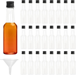 24x BUTELKI 100ml MINI BUTELECZKI plastikowe na napoje alkohol przyprawy