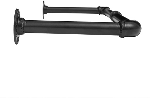 Wieszak na ubrania HOOBRO naścienny LOFT 2 sztuki czarny 80cm Wieszak na ubrania HOOBRO naścienny LOFT 2 sztuki czarny 80cm