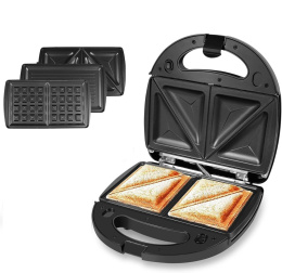 Opiekacz do kanapek toster 3w1 grill gofrownica 750W panini sandwich 