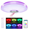 Lampa sufitowa plafon LED RGB głośnik bluetooth pilot aplikacja 36W 