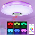 Lampa sufitowa plafon LED RGB głośnik bluetooth pilot aplikacja 36W 