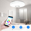 Lampa sufitowa plafon LED RGB głośnik bluetooth pilot aplikacja 36W 