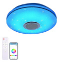 Lampa sufitowa plafon LED RGB głośnik bluetooth pilot aplikacja 36W 