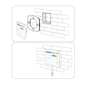 Panel LED Podtynkowy lampki 6szt aplikacja panel sterujący kontroler