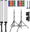 Zestaw 2szt lampa regulacja fotograficzna studyjna do zdjęć statyw 2m