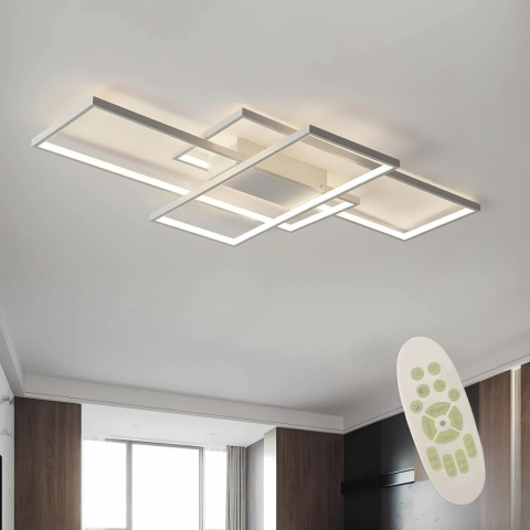 Lampa LED 72W z pilotem 90cm regulacja jasności 2700–6500K sufitowa biały