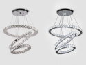 Lampa wisząca żyrandol LED ring 19/29/40cm kryształowa koła 50W biały zimny