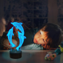 Lampka nocna LED 3D dla dzieci Delfiny statuetka z pilotem timer