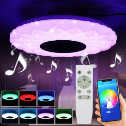 Lampa sufitowa plafon LED Horevo RGB głośnik bluetooth pilot aplikacja 24W