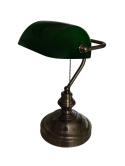 Lampa gabinetowa bankierska stołowa retro bankiera biurkowa vintage