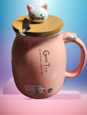 Kubek z pokrywką kot CAT MUG ceramika 450 ml Uroczy kubek Kociary