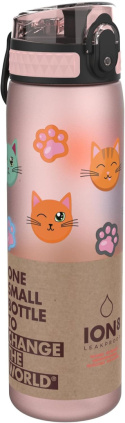 Ion8 Slim szczelna Butelka na wodę Bez BPA Koty 600 ml bidon kotki Ion8 Slim szczelna Butelka na wodę Bez BPA Koty 600 ml bidon kotki
