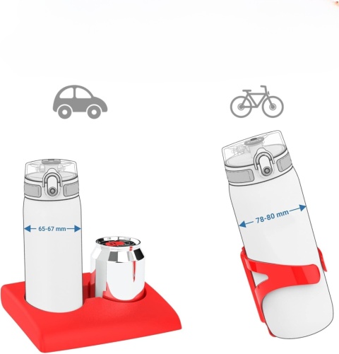 Ion8 Slim szczelna Butelka na wodę Bez BPA Koty 600 ml bidon kotki Ion8 Slim szczelna Butelka na wodę Bez BPA Koty 600 ml bidon kotki