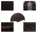 Peruka syntetyczna JessLab z grzywką włosy czarne brązowe bob 30 cm Peruka syntetyczna JessLab z grzywką włosy czarne brązowe bob 30 cm