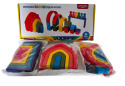 klocki konstrukcyjne drewniane RAINBOW gra zręcznościowa RAINBOW tęcza