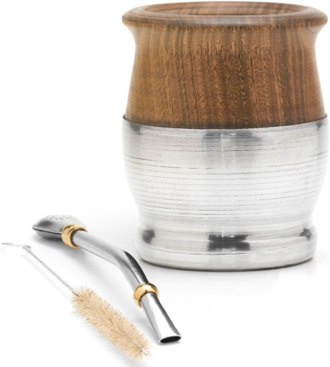 BALIBETOV Zestaw Yerba Mate Wood Gourd Palo Santo aluminium