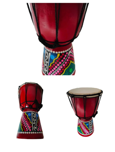 bębenek BĘBEN DJEMBE dla dzieci 20cm Bongo Kolorowo malowany bębenek BĘBEN DJEMBE dla dzieci 20cm Bongo Kolorowo malowany