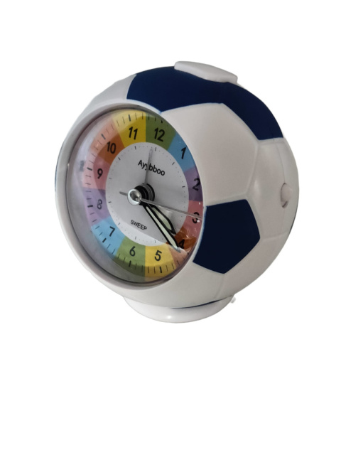 Dziecięcy analogowy budzik piłkarski piłka cichy alarm budzik swiecą wskazówki Dziecięcy analogowy budzik piłkarski piłka cichy alarm budzik swiecą wskazówki