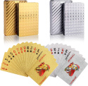 poker karty do gry złote srebrne 110 kart 2 talie gra karciana pvc poker karty do gry złote srebrne 110 kart 2 talie gra karciana pvc