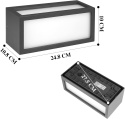 HLFVLITE Lampa Zewnętrzna LED 18W IP54 ANTRACYT SZARY Tarasowa 3000K HLFVLITE Lampa Zewnętrzna LED 18W IP54 ANTRACYT SZARY Tarasowa 3000K