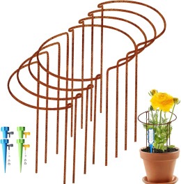 podpora 50 cm obejma metal do roślin hortensji kwiatów obramówka wspornik krawędź ogrodowa