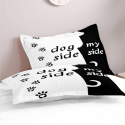 Dog side me side pościel 2x poszewka na poduszkę poszwa na kołdrę 200x200 cm