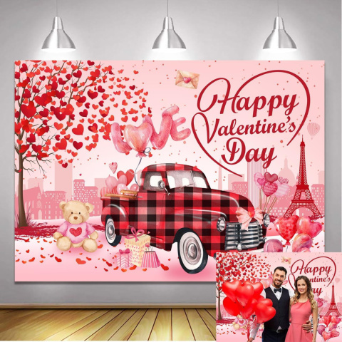 Tło fotograficzne do zdjęć walentynkowe miłość Happy Valentines Day 240 x 180 cm Tło fotograficzne do zdjęć walentynkowe miłość Happy Valentines Day 240 x 180 cm
