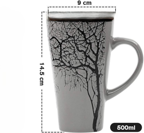 ceramiczny duży kubek MUXUE drzewo 500 ml ceramiczny duży kubek MUXUE drzewo 500 ml