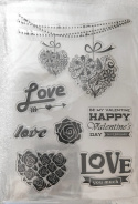 stemple pieczątki silikonowe Stempel Silikonowy scrapbooking decoupage 6 zestawów komplet