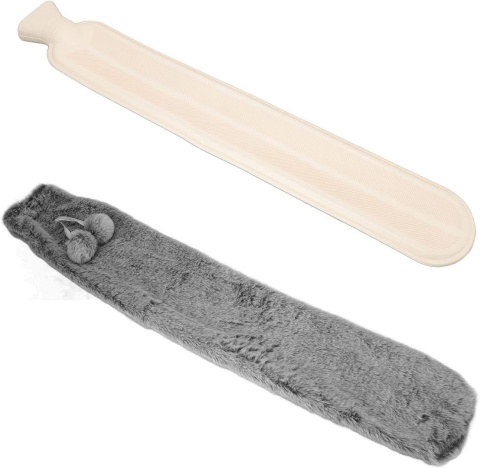 Termofor gumowy podłużny 72x12cm pluszowy ogrzewacz na wodę 2l Termofor gumowy podłużny 72x12cm pluszowy ogrzewacz na wodę 2l